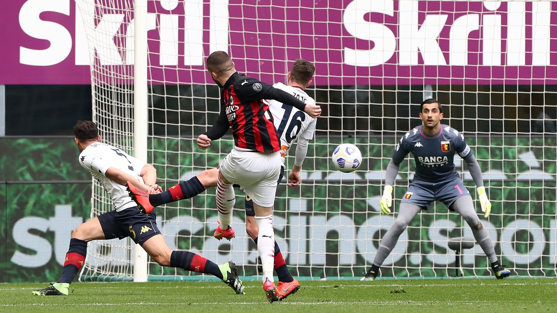 Rebic goal Milan Genoa