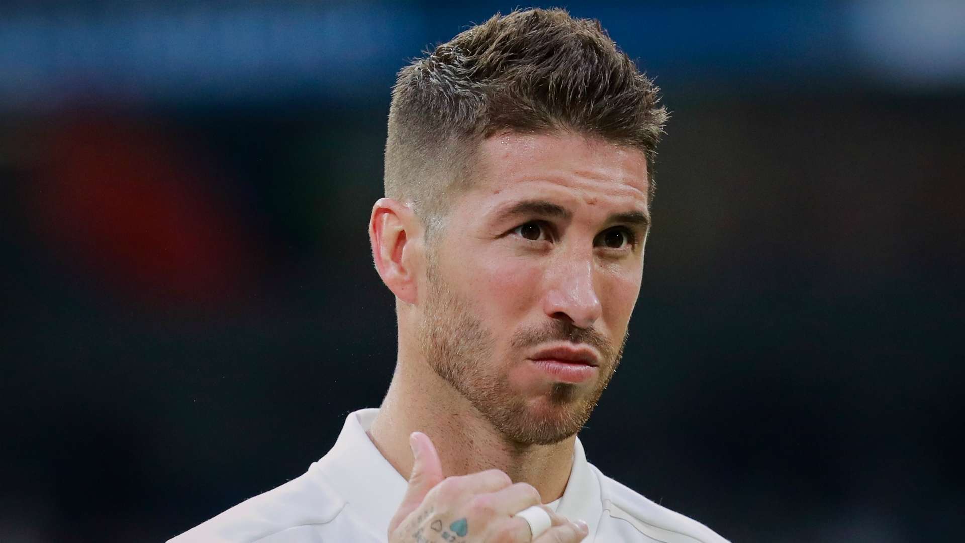 Sergio Ramos Real Madrid v AC Milan Preseason Friendly 11082018