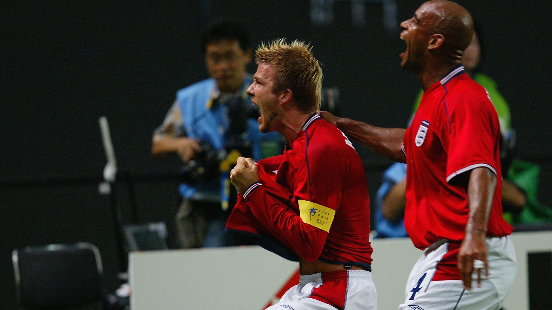 David Beckham England Argentina 2002 World Cup