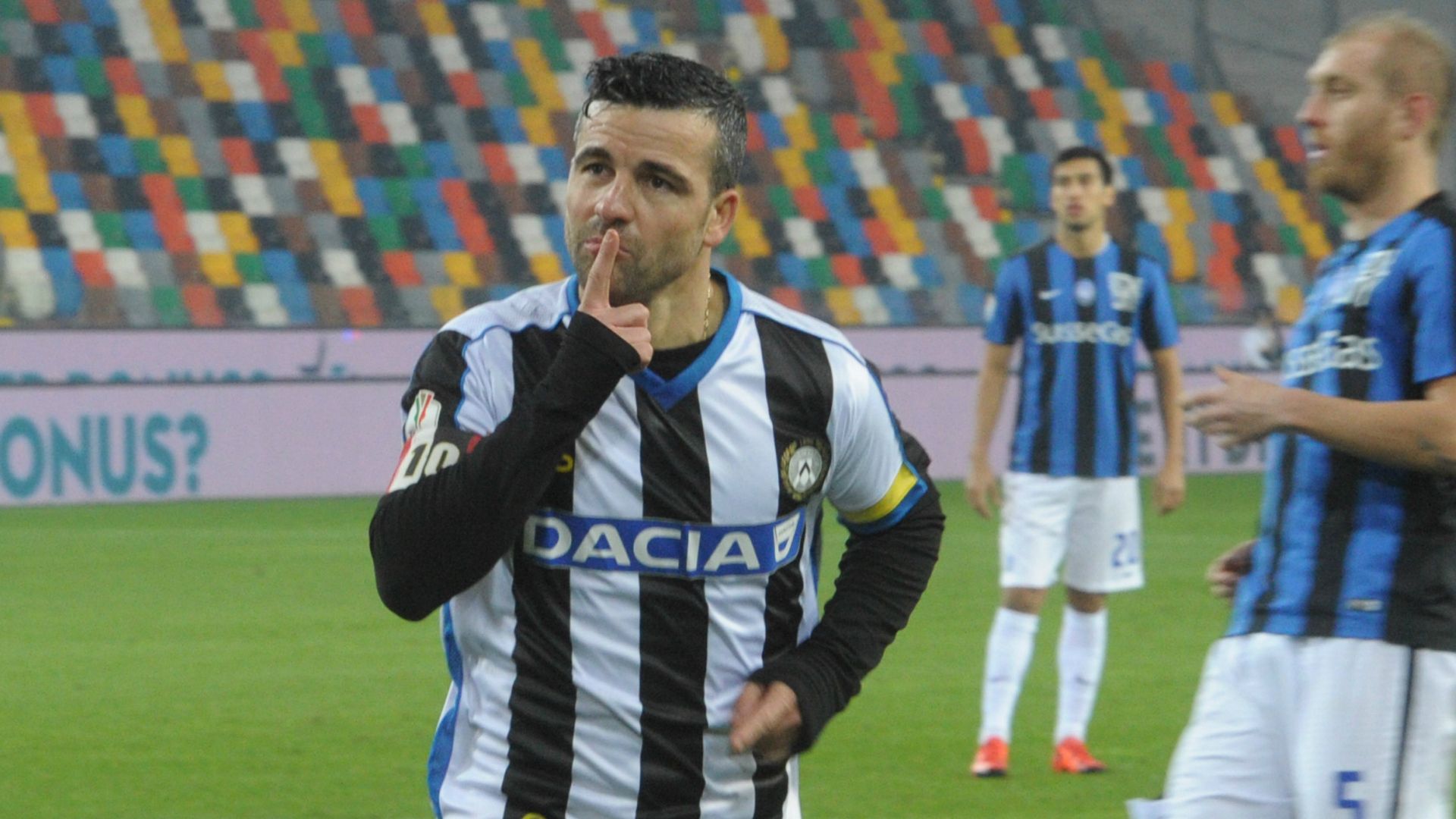 Antonio Di Natale celebrates Udinese Atalanta Coppa Italia 02122015