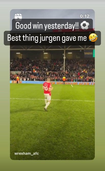 Paul Mullin fist pump celebration Klopp