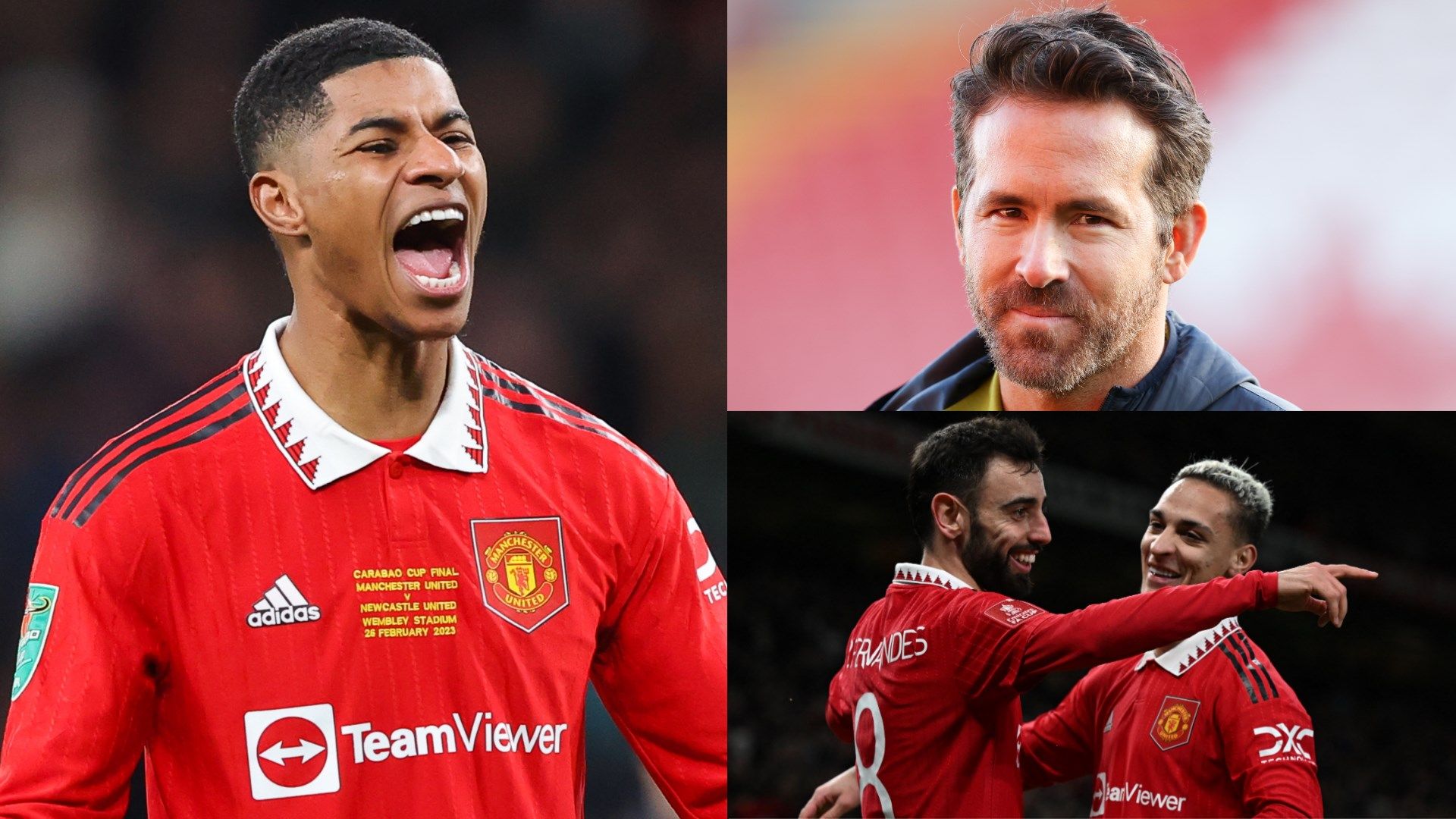 Marcus Rashford Manchester United striker Ryan Reynolds Wrexham owner
