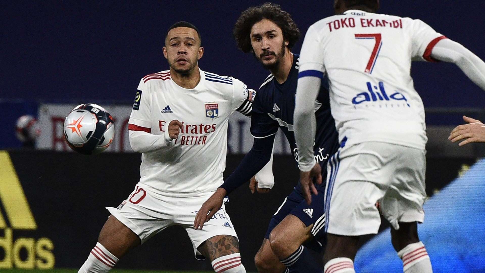 Yacine Adli Memphis Depay Lyon Bordeaux Ligue 1 29012021