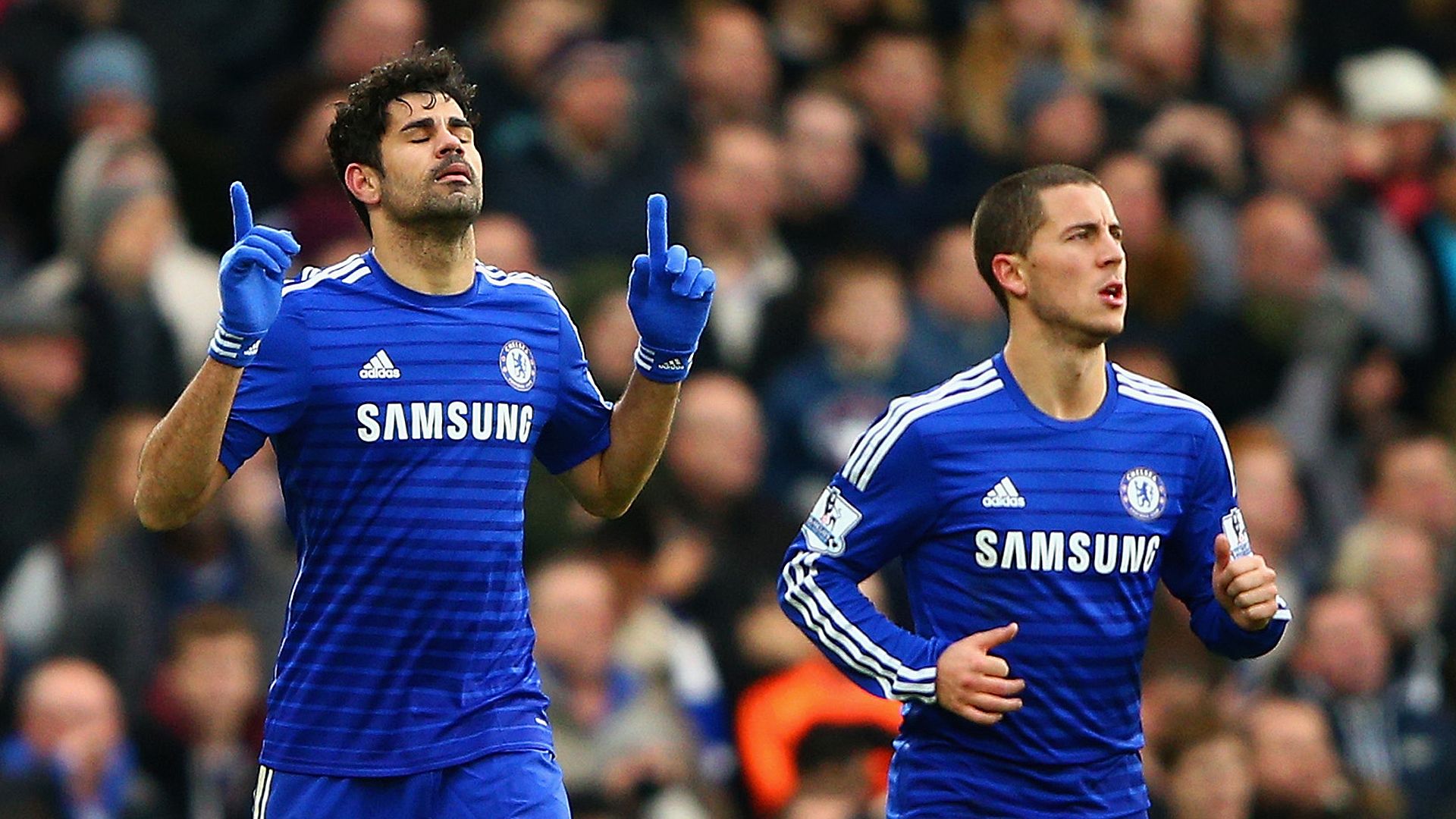 Diego Costa Eden Hazard Chelsea 12262014