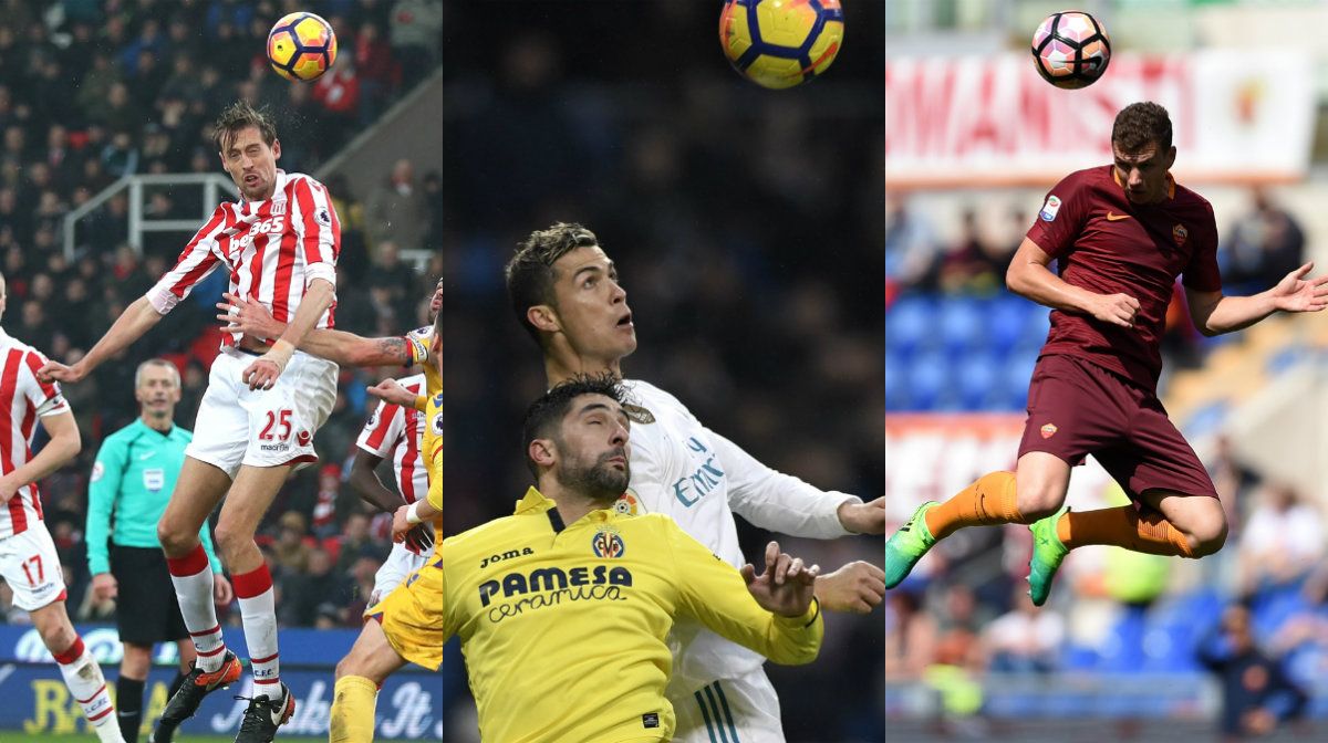 Collage Ronaldo Crouch Dzeko