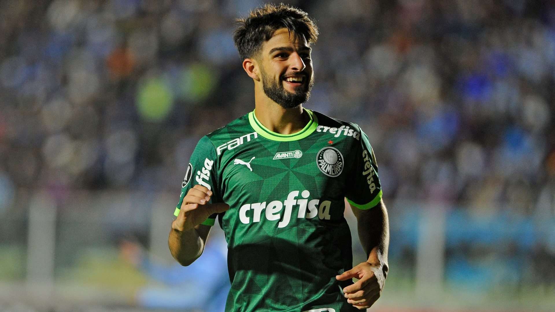 Flaco López comemora gol do Palmeiras contra o Bolívar, pela Copa Libertadores 2023