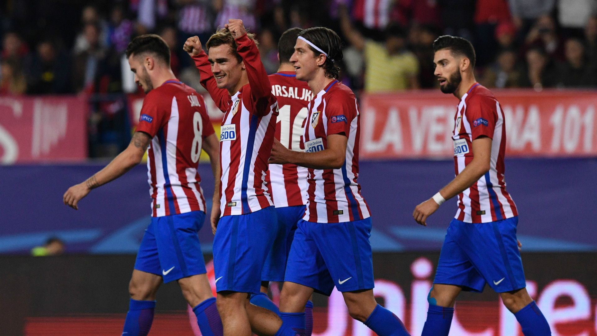 Griezmann Filipe Luis Carrasco Atletico Madrid Rostov UEFA Champions League 011116
