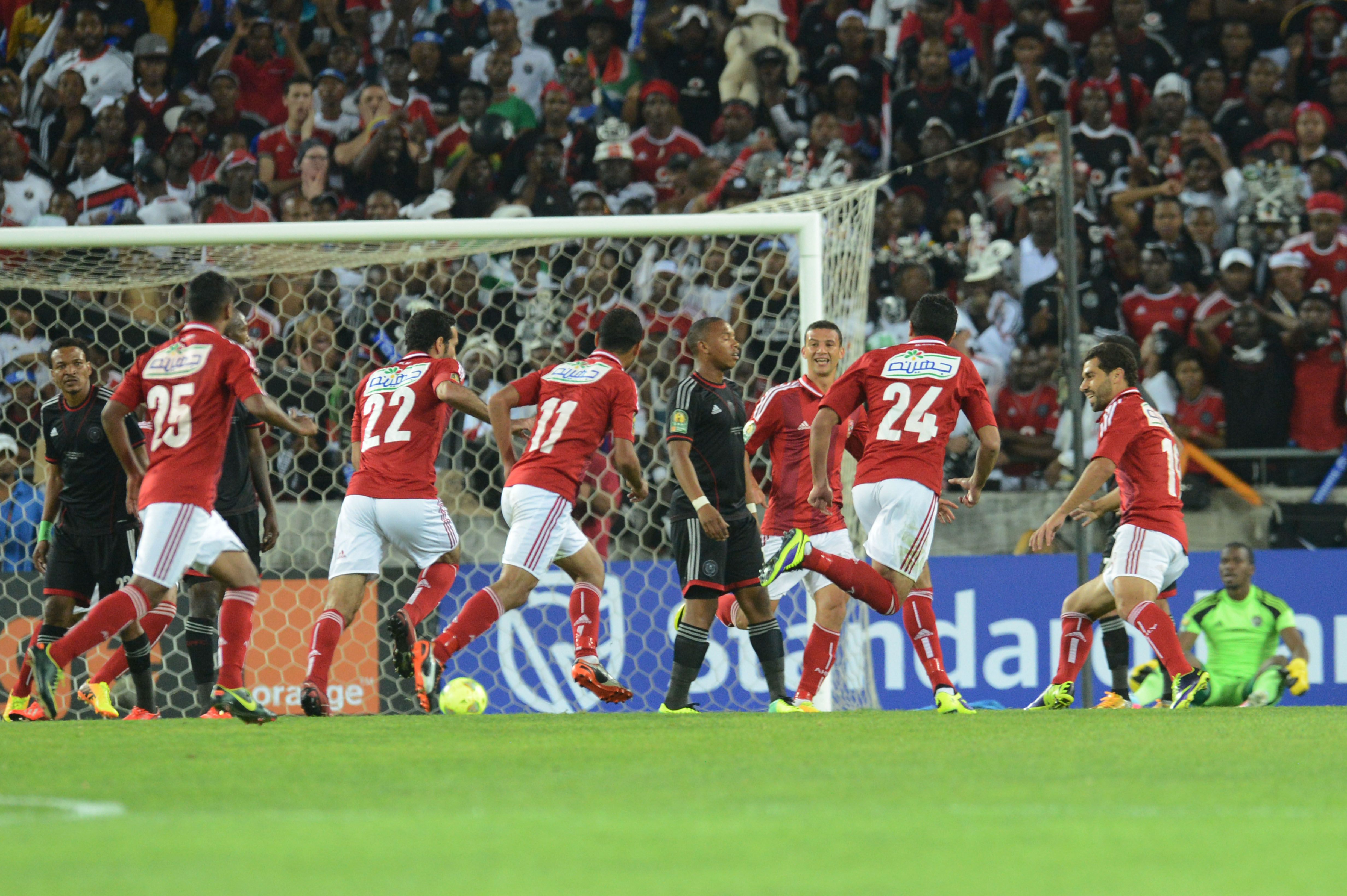 Al Ahly players celebrate