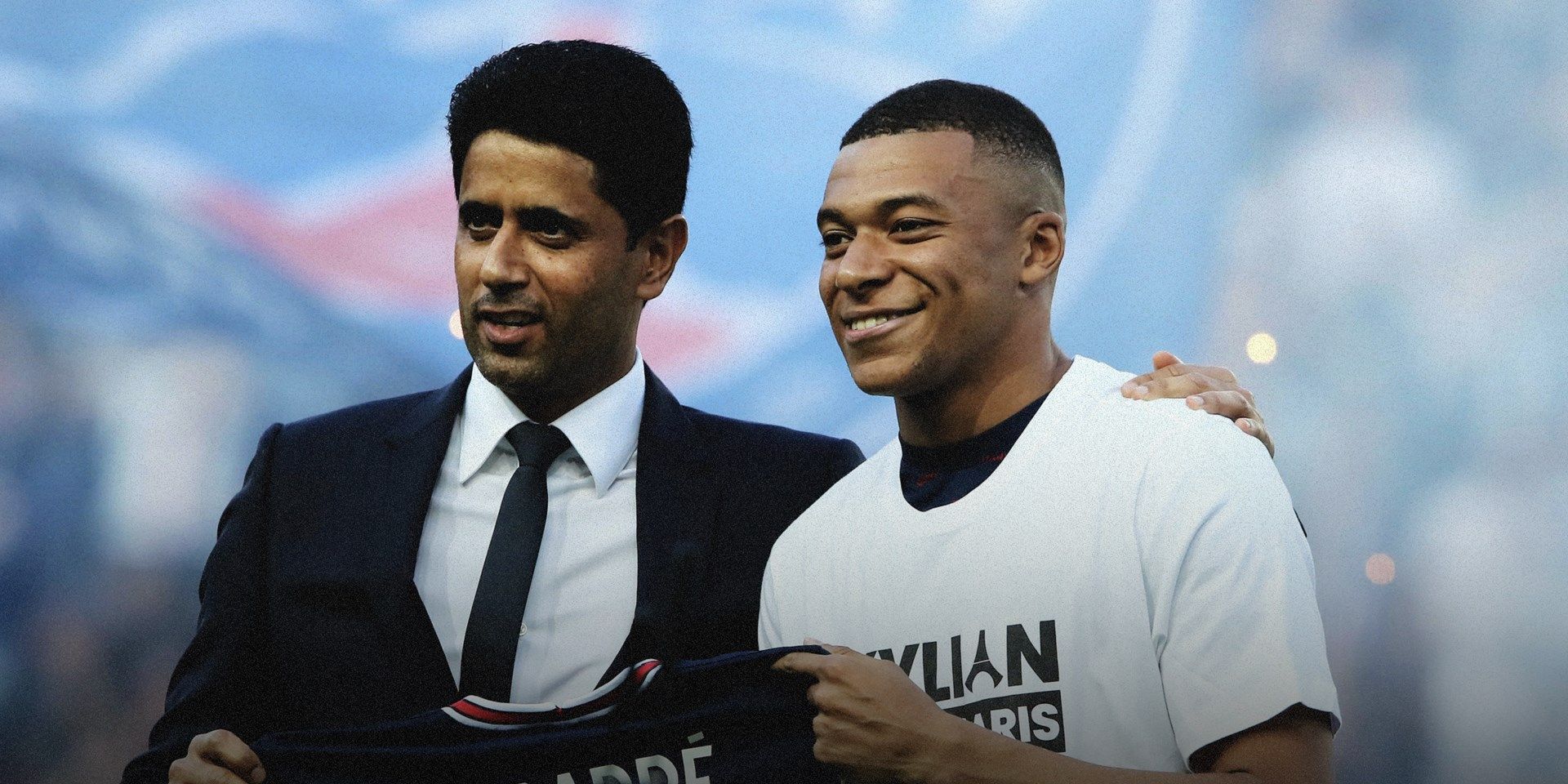 ONLY GERMANY Nasser Al Khelaifi Kylian Mbappe HIC 2:1