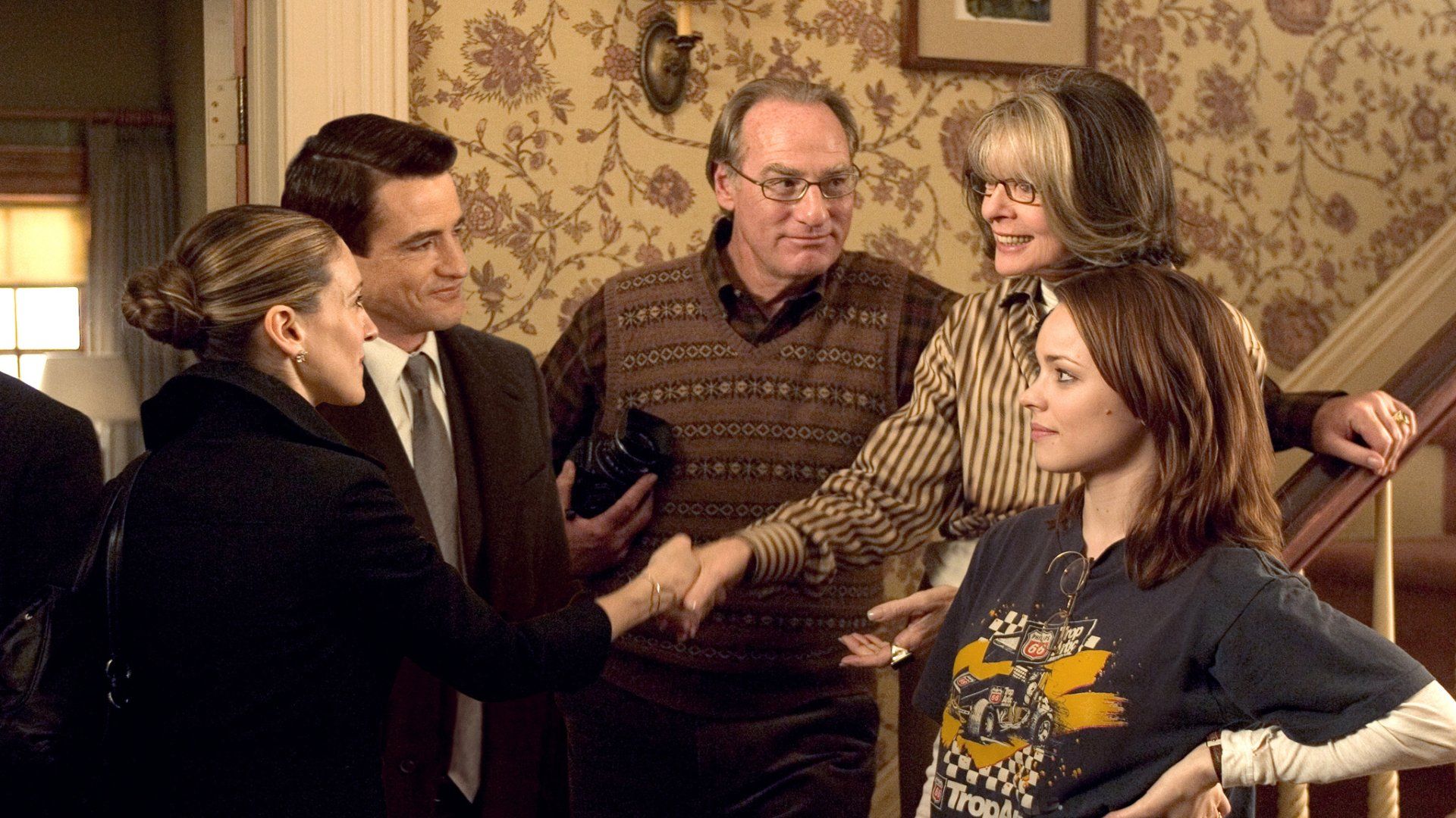 Meredith meets her boyfriend's family, in The Family Stone.