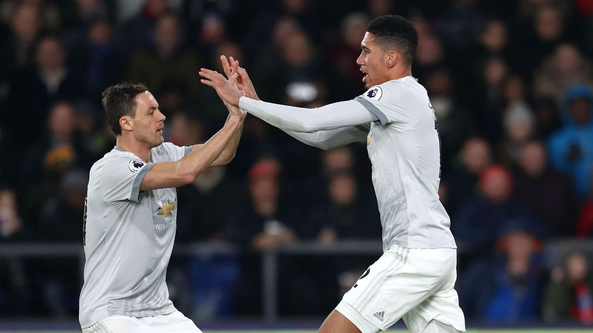 Chris Smalling Nemanja Matic Manchester United Crystal Palace Premier League