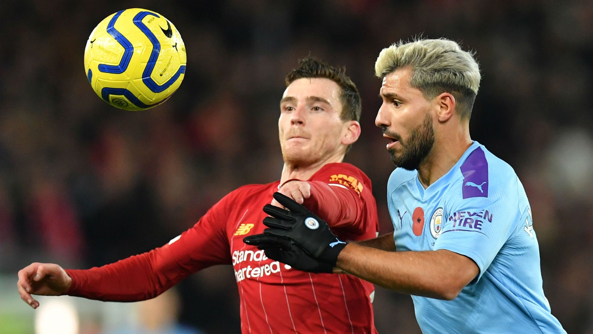 Andy Robertson Sergio Aguero Liverpool Manchester City 2019-20