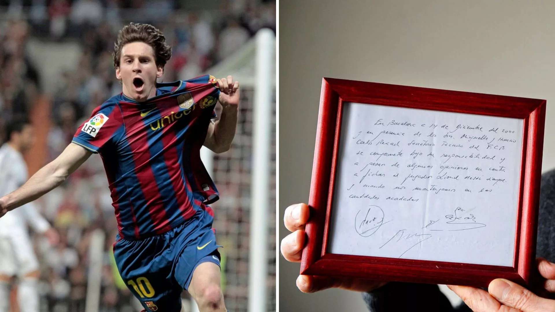 Lionel Messi napkin