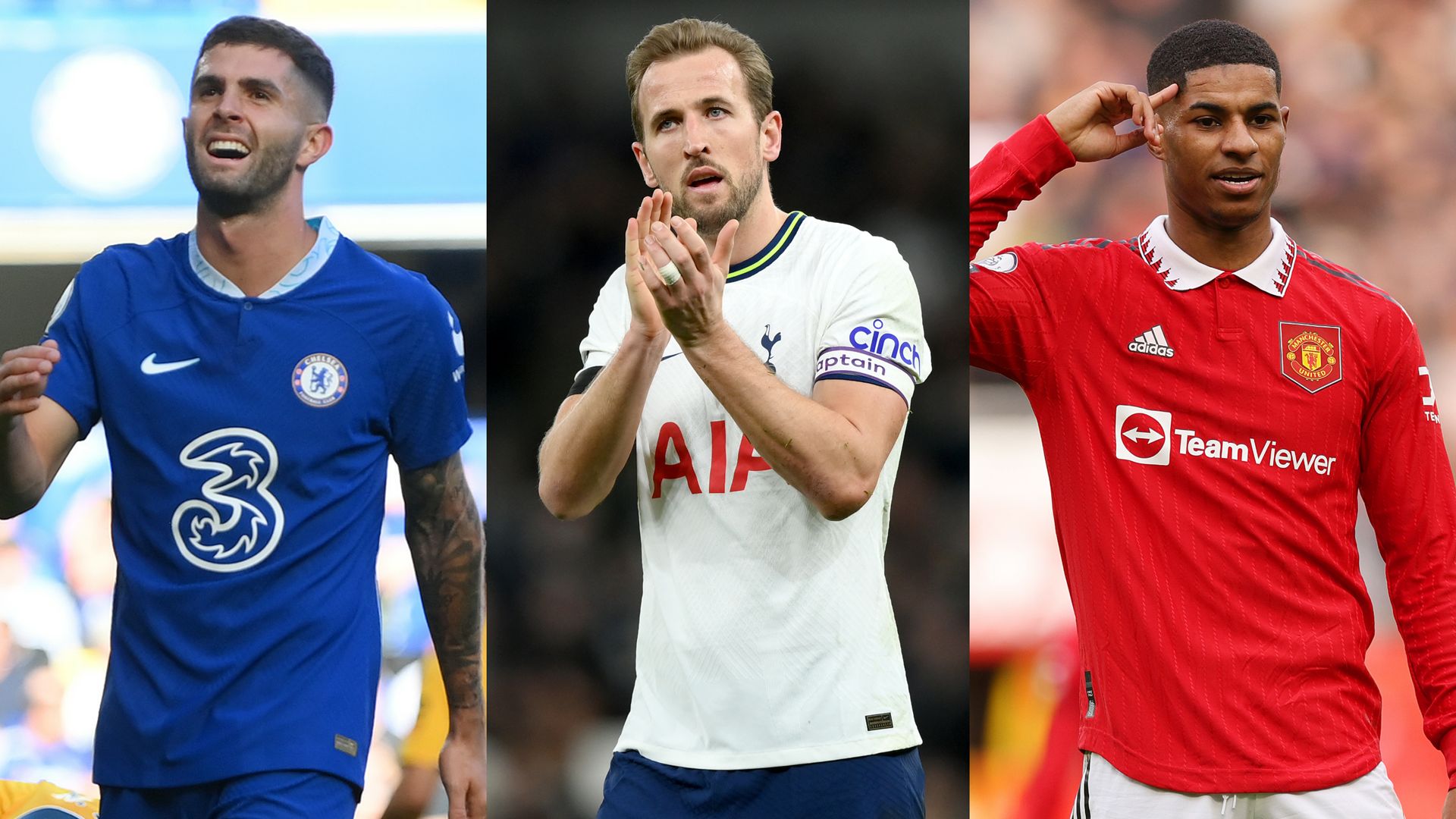 Christian Pulisic Harry Kane Marcus Rashford PSG 