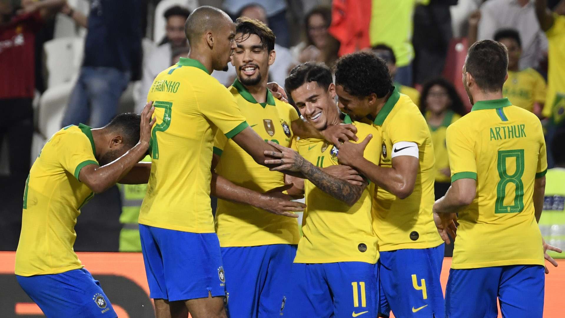 Philippe Coutinho Brazil Celebrating 2019