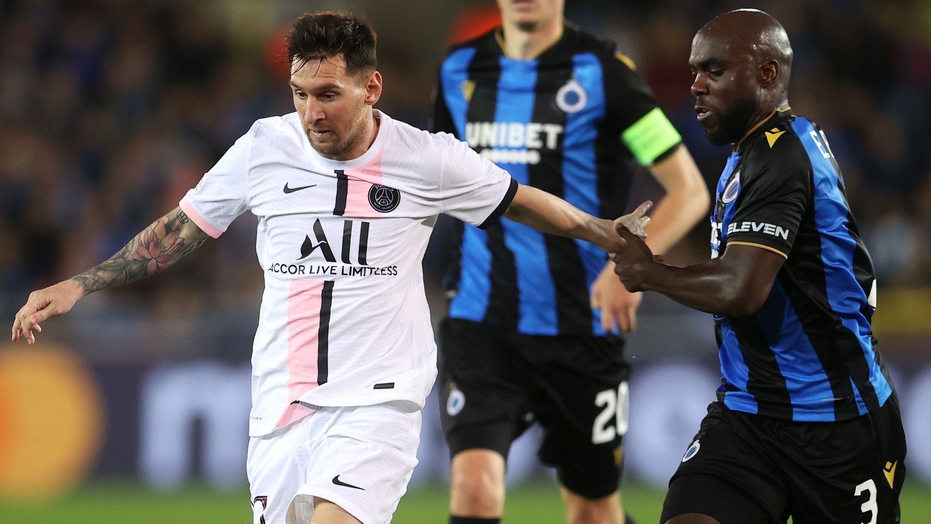 Lionel Messi, Balanta, Club Brugge vs PSG UCL 2021-22