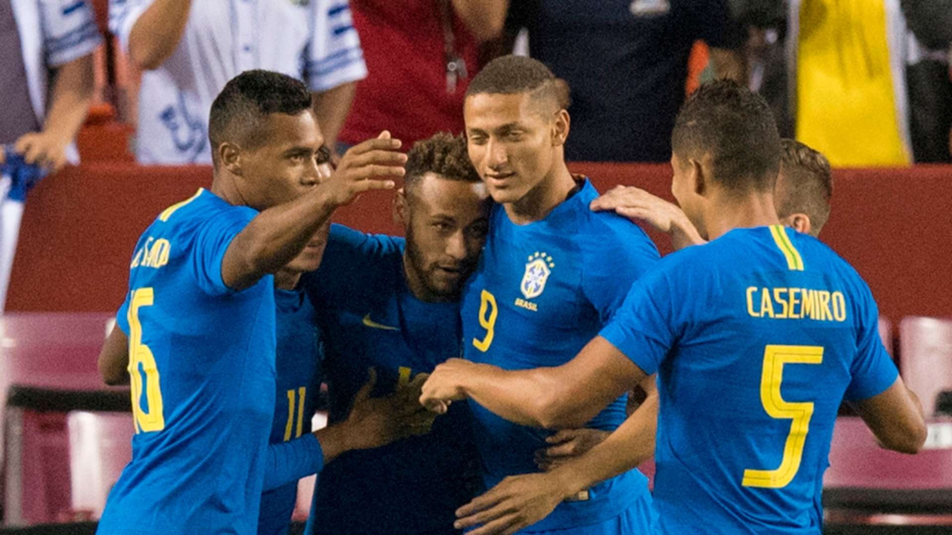 Neymar Richarlison Alex Sandro Casemiro Brazil El Salvador Friendly 11092018