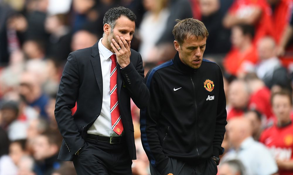 Ryan Giggs Phil Neville Manchester United Sunderland Premier League 05032014