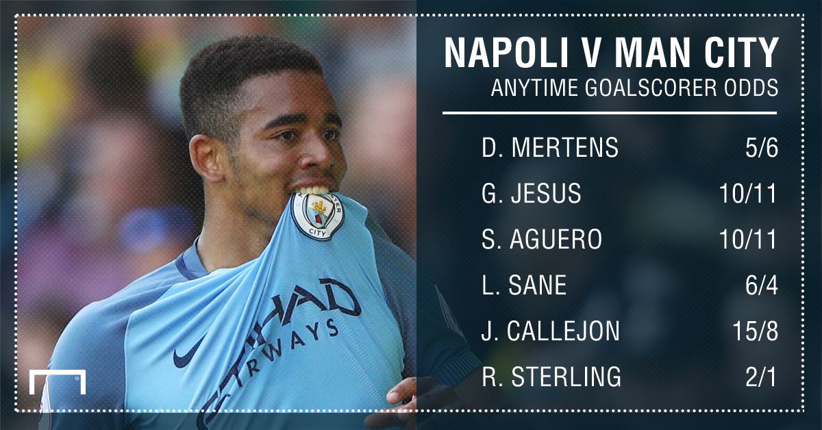 Napoli manchester City goalscorer graphic