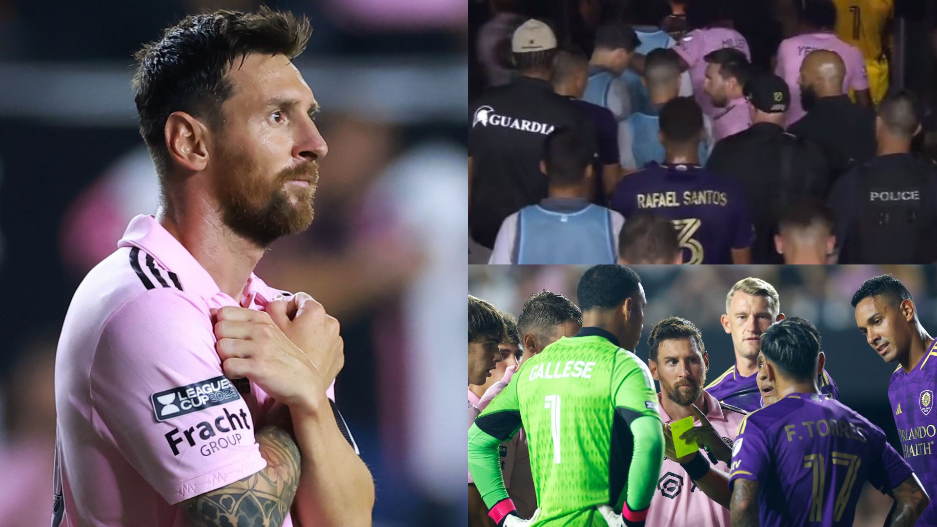 Lionel Messi tunnel shove Inter Miami Orlando City