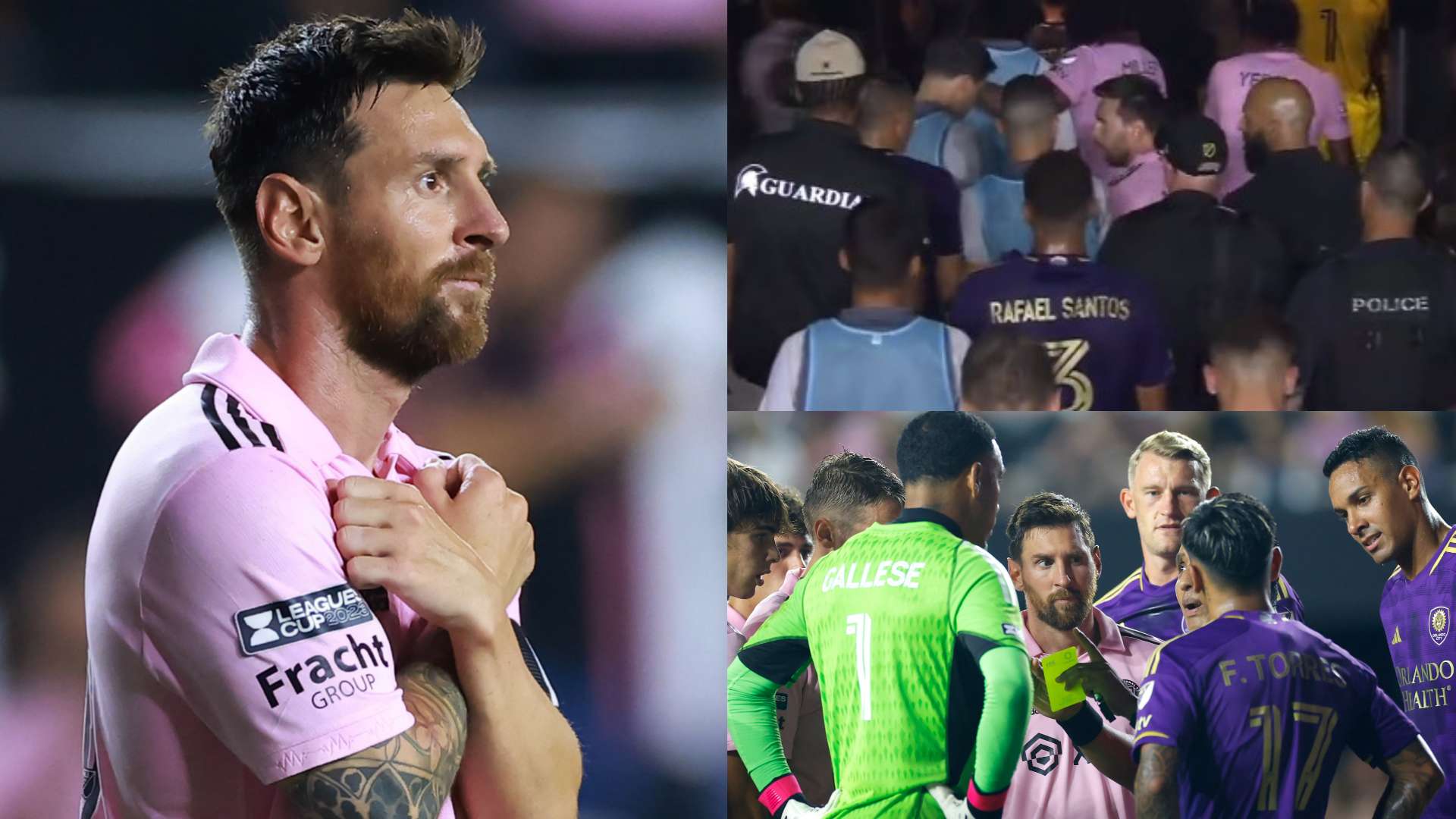 Lionel Messi tunnel shove Inter Miami Orlando City