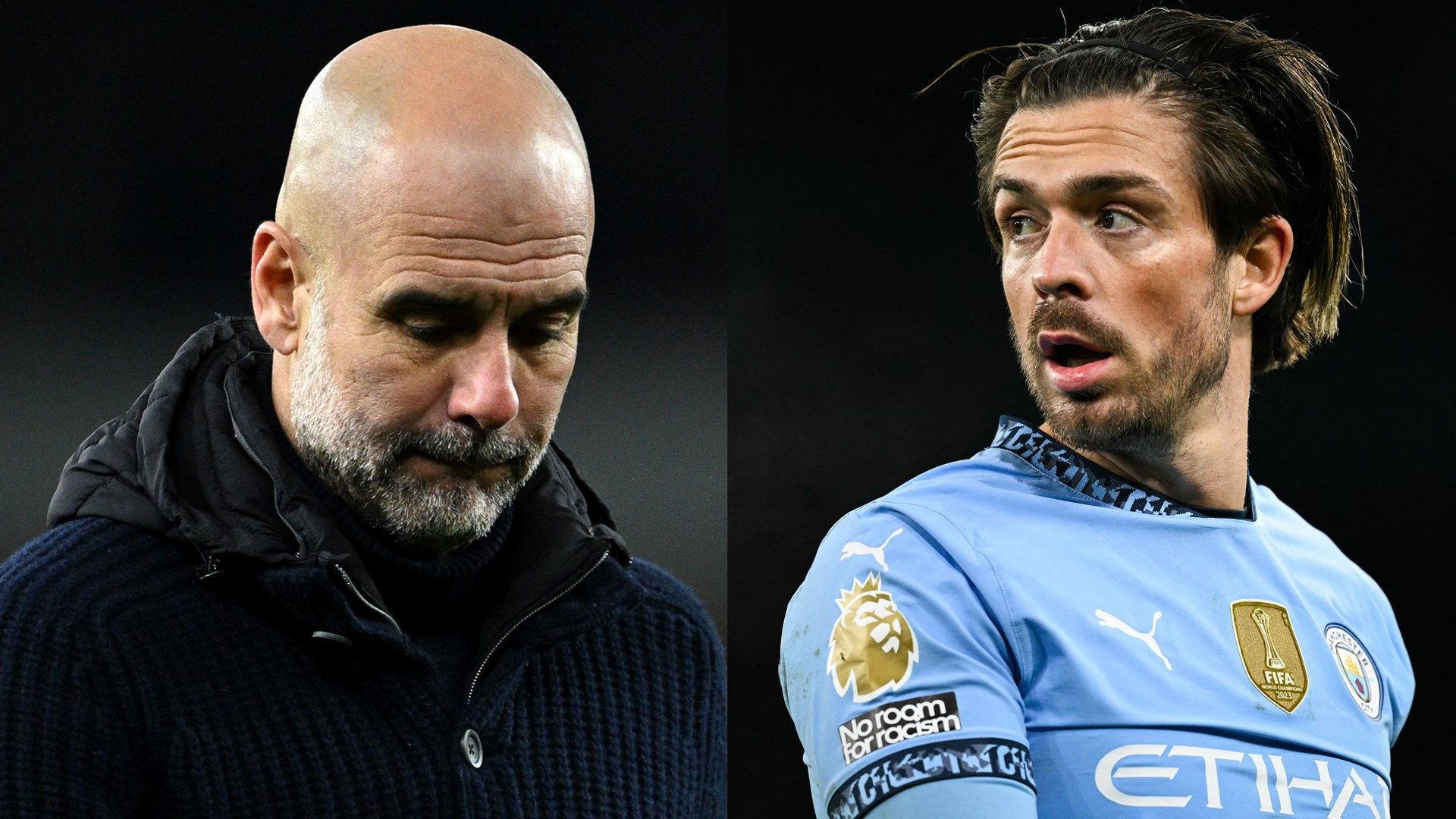 Pep Guardiola Jack Grealish Man City