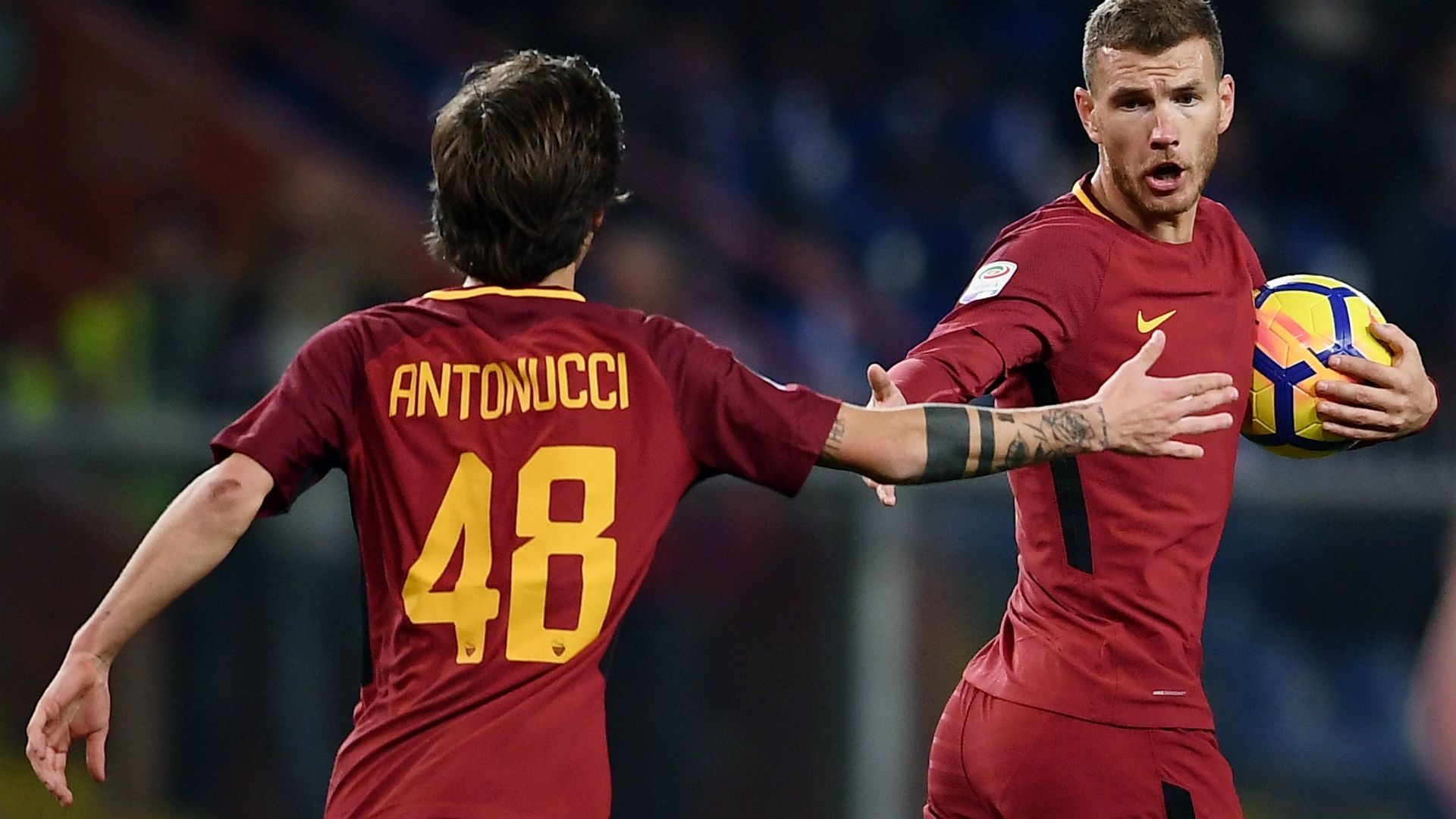 Dzeko Antonucci Sampdoria Roma Serie A