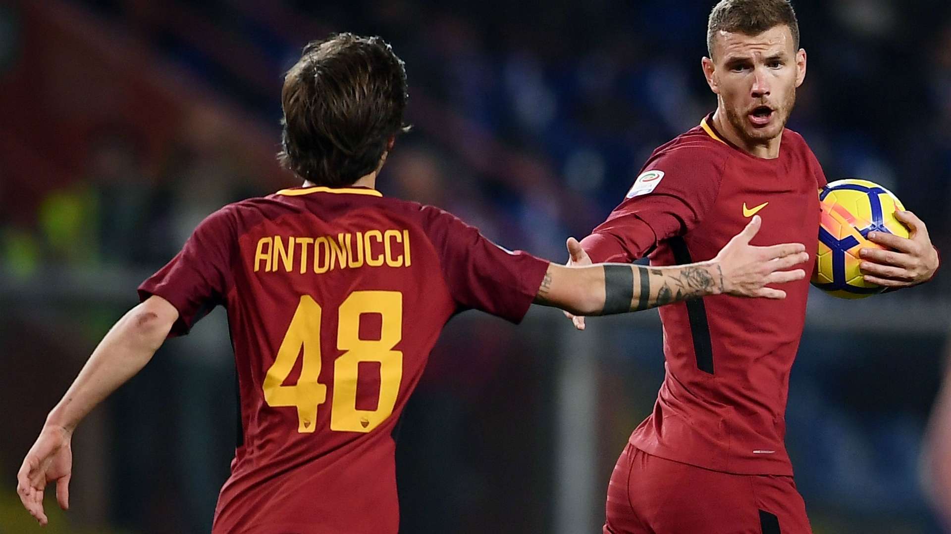 Dzeko Antonucci Sampdoria Roma Serie A