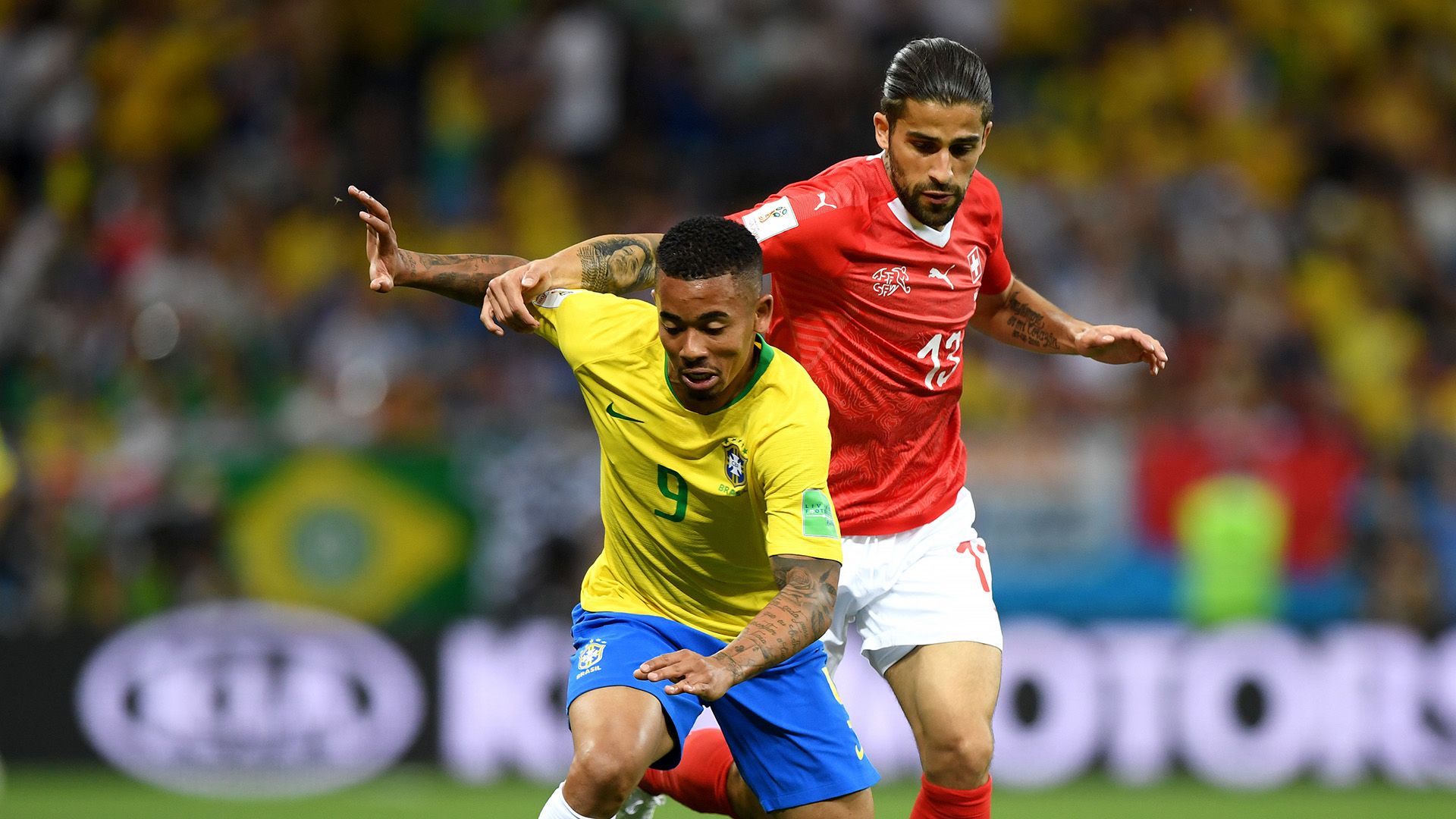Gabriel Jesus Ricardo Rodriguez Brazil Switzerland World Cup 17062018