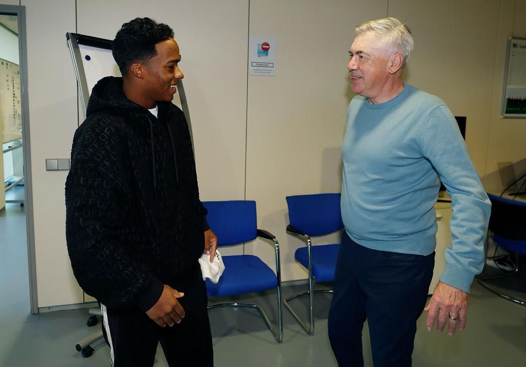 Endrick e Ancelotti