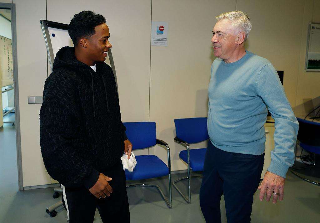 Endrick e Ancelotti