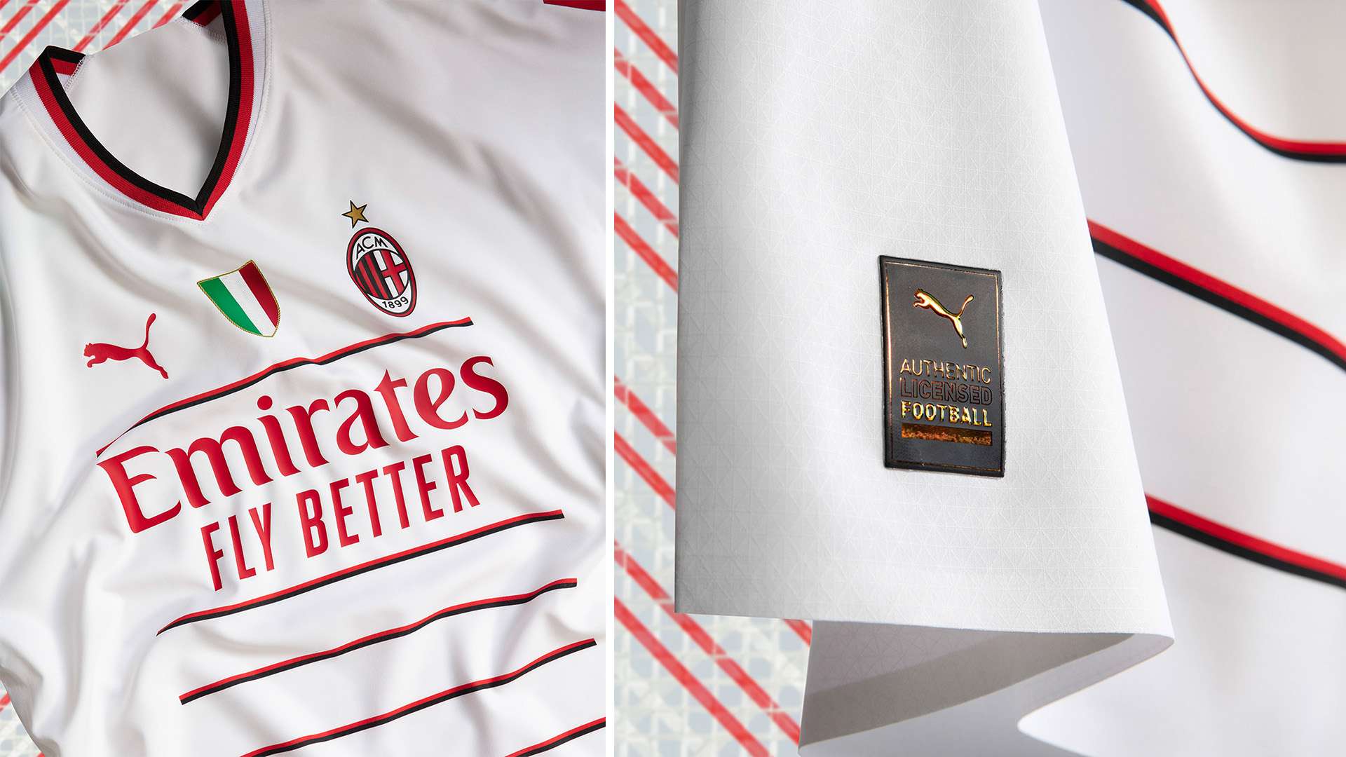 AC Milan 2022-23 away kit close up