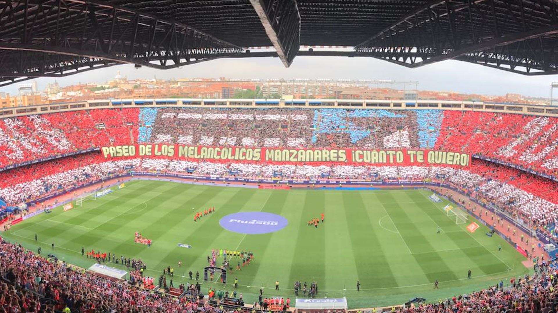 Tifo de despedida del Calderón