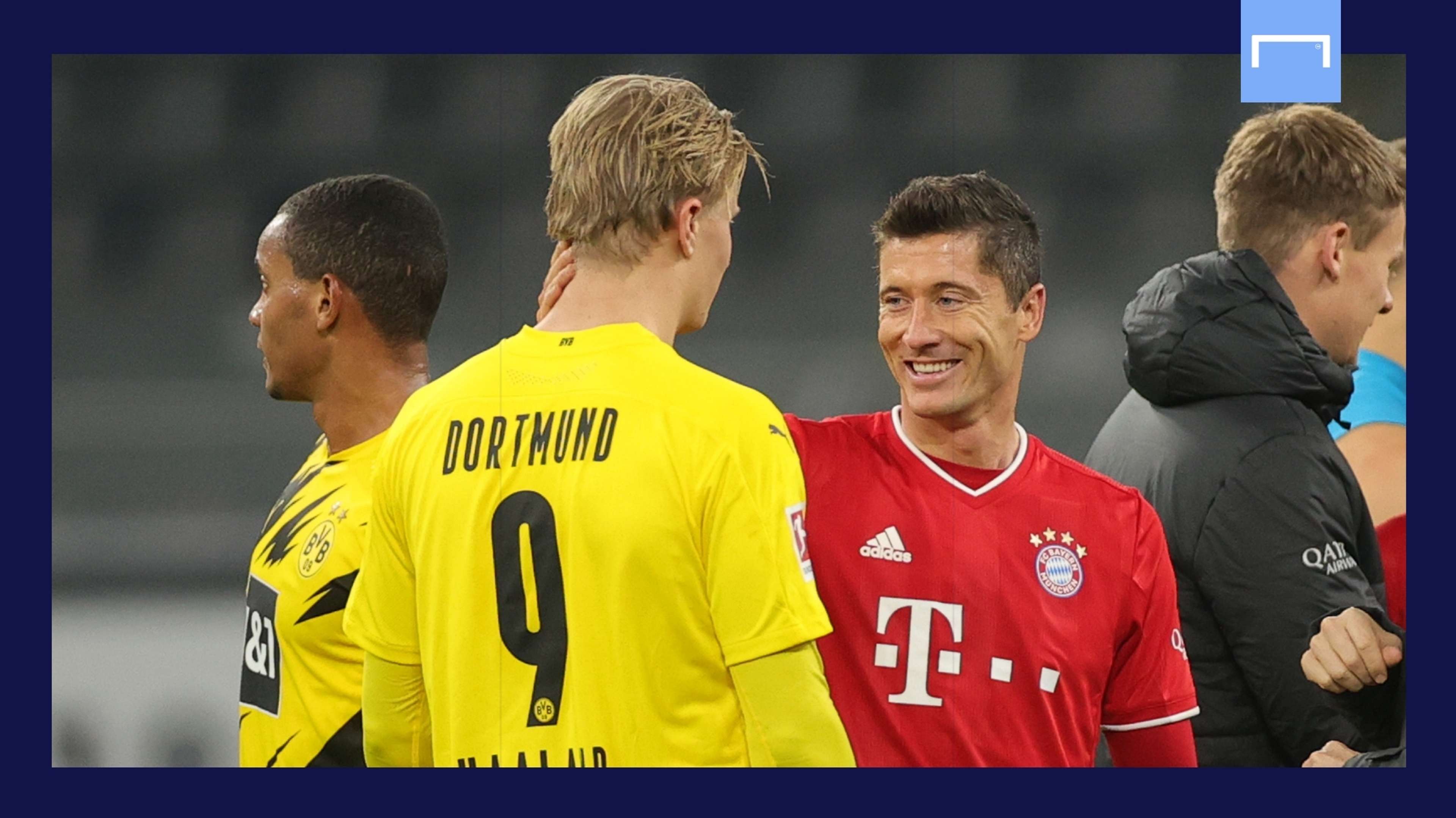 Erling Haaland Robert Lewandowski Bayern Munich Dortmund GFX