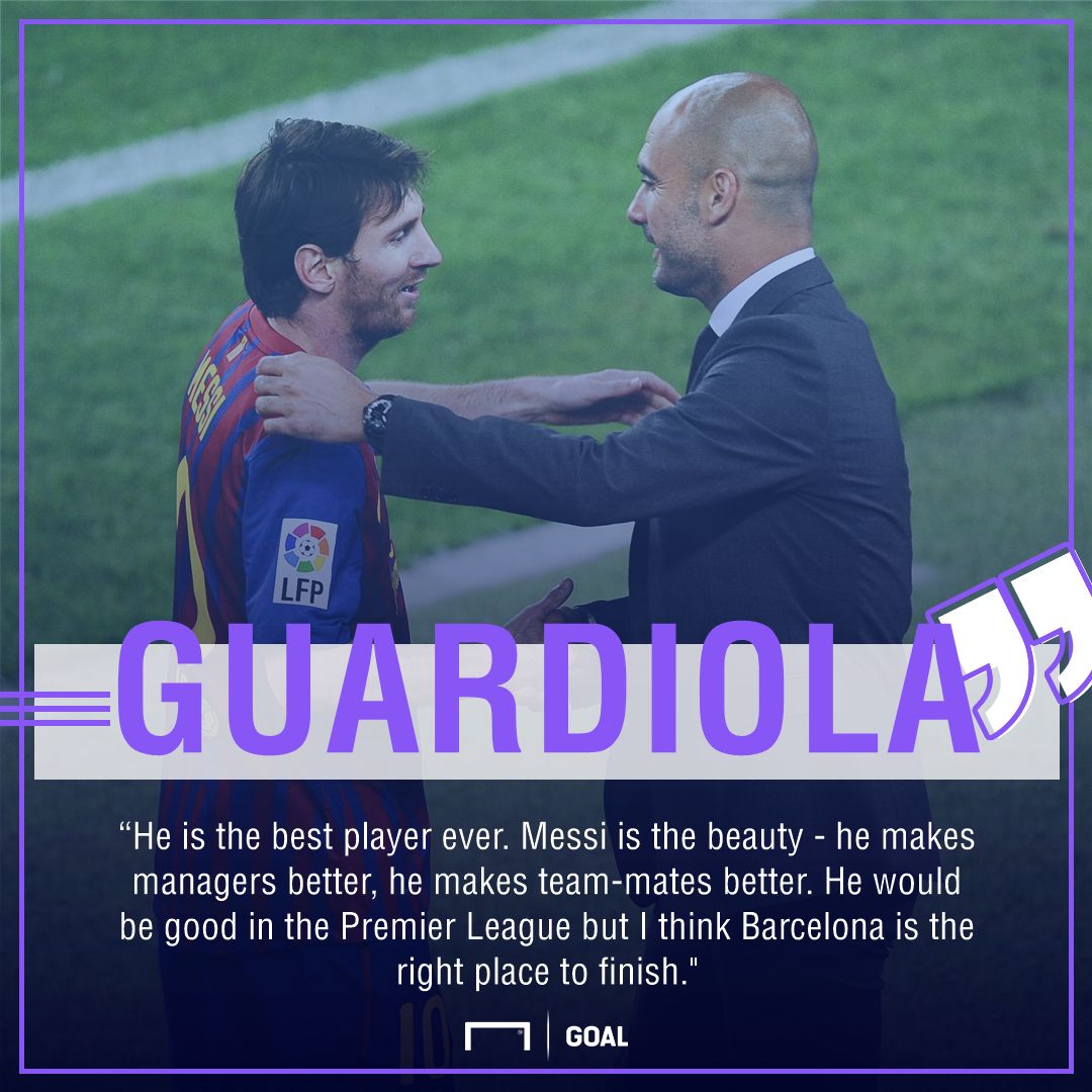 Pep Guardiola Lionel Messi Premier League