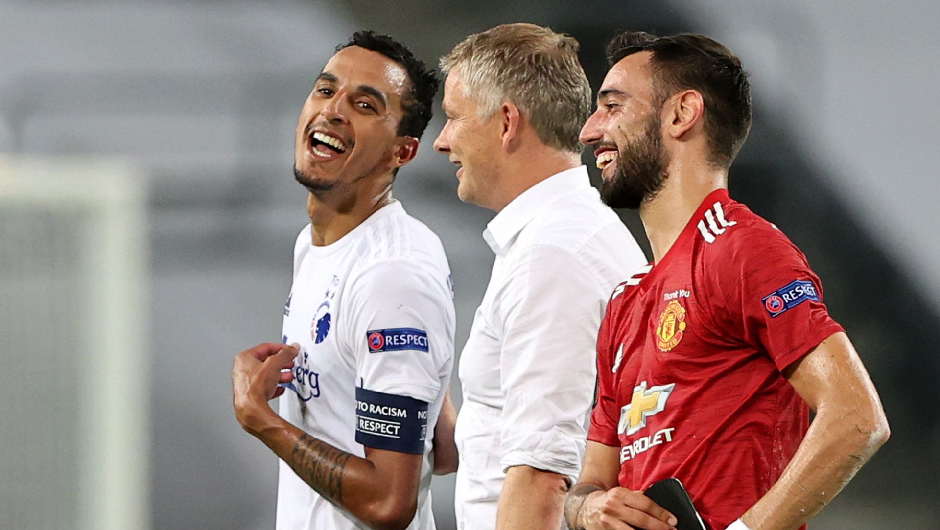 Zeca Ole Gunnar Solskjaer Bruno Fernandes FC Copenhagen vs Man Utd Europa League 2019-20
