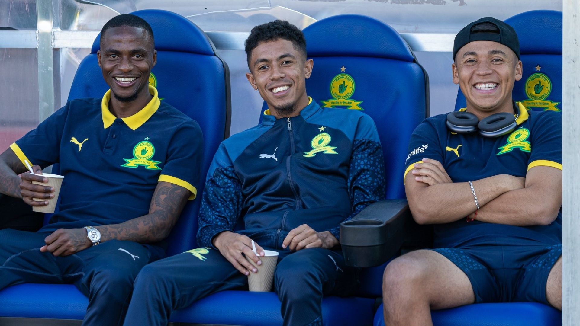 Lorch, Matthews & Allende of Sundowns. May 2024.
