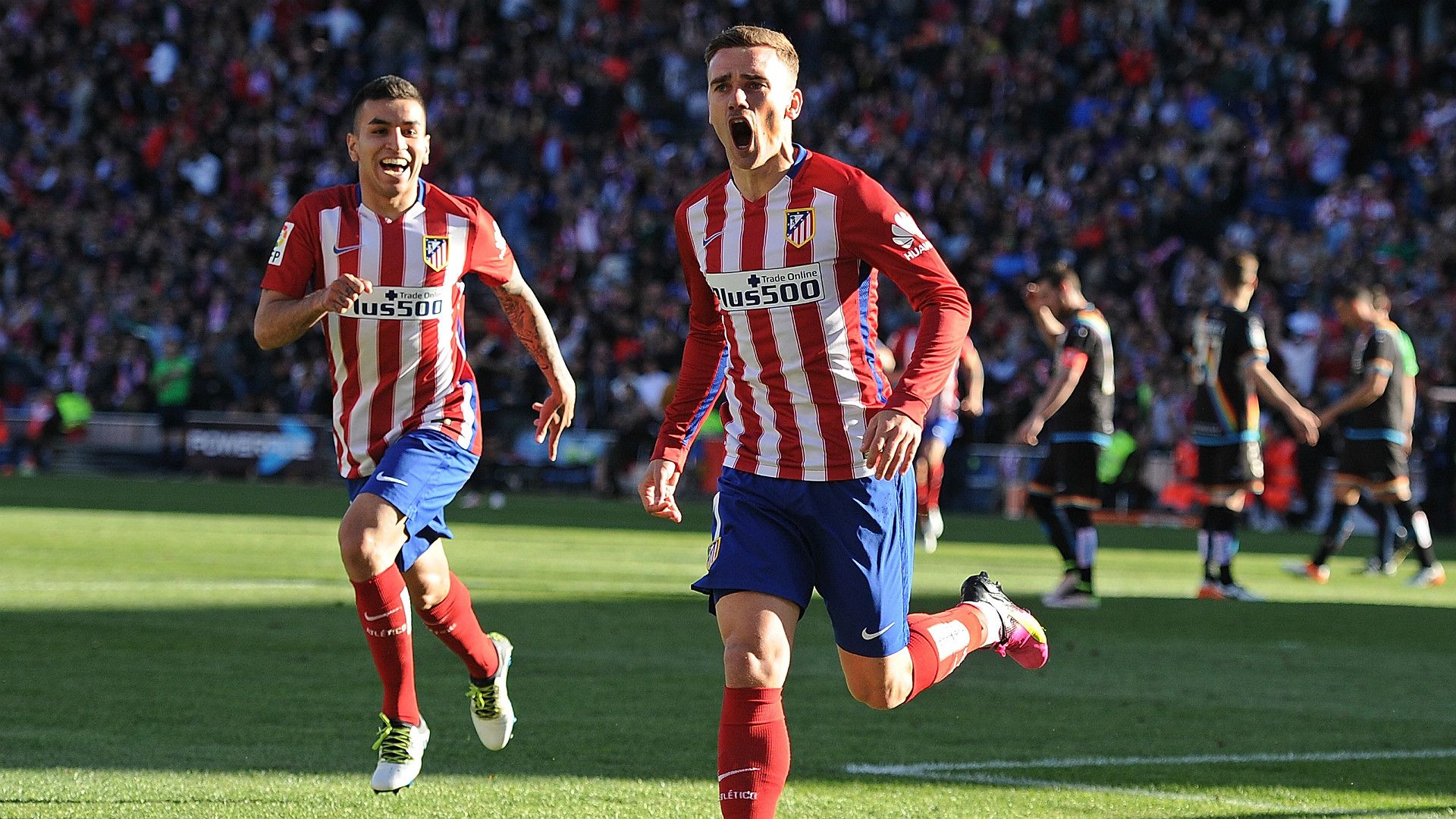 Antoine Griezmann Angel Correa Atletico Madrid Rayo Vallecano La Liga 30042016