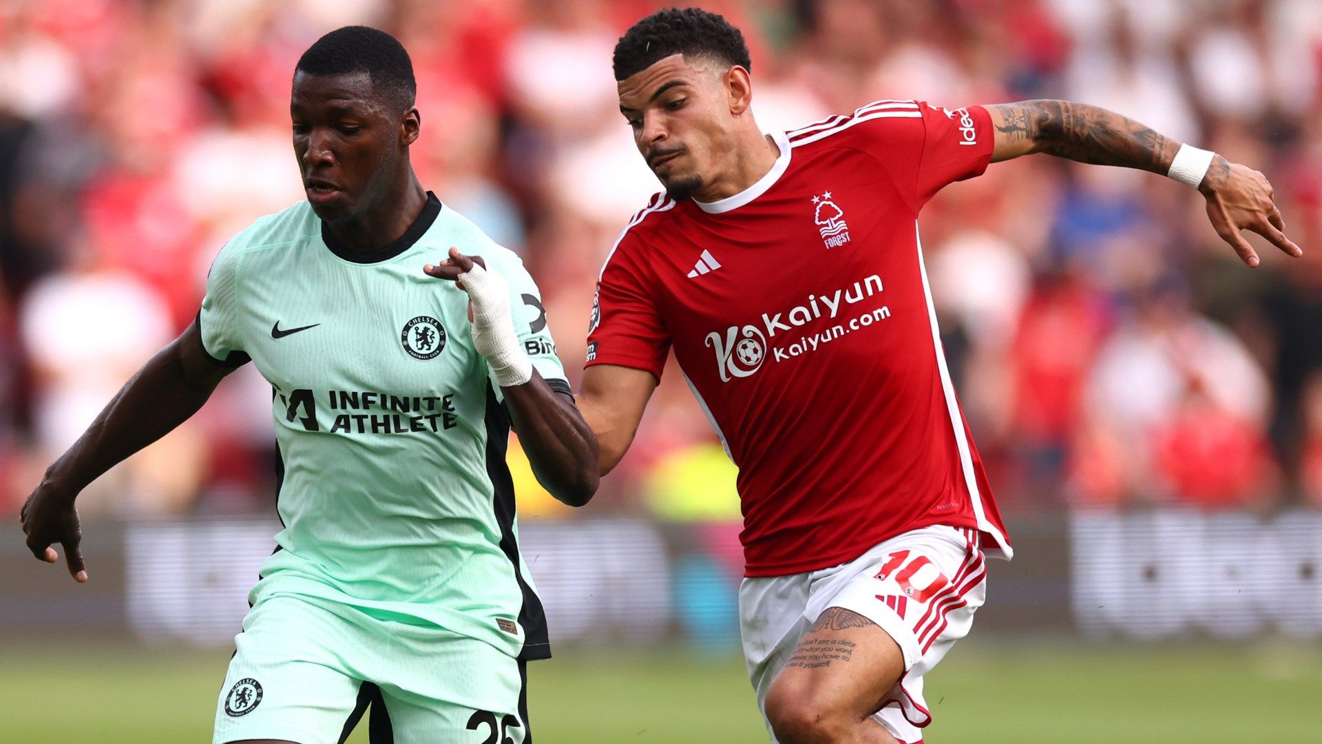 Moises Caicedo Morgan Gibbs-White Chelsea Nottingham Forest