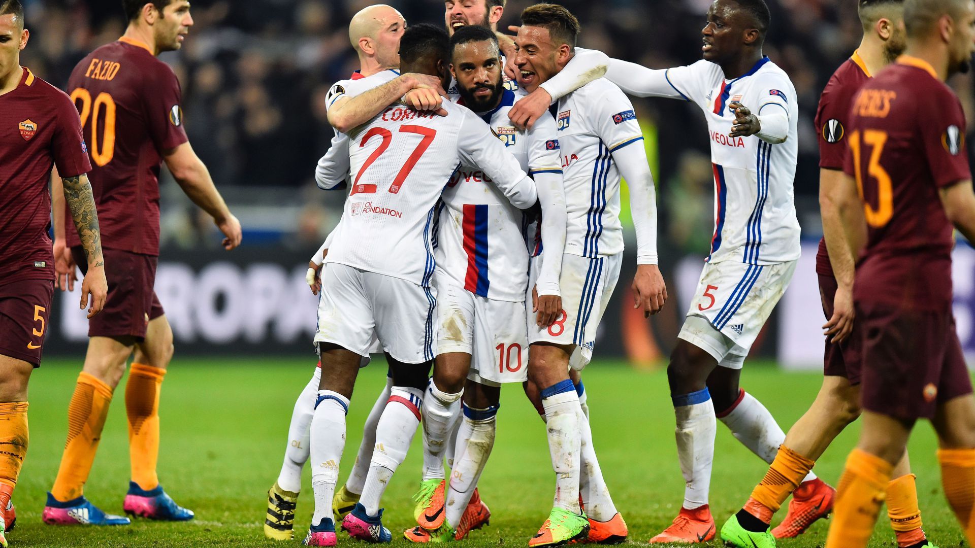 Alexandre Lacazette Lyon Roma Europa League