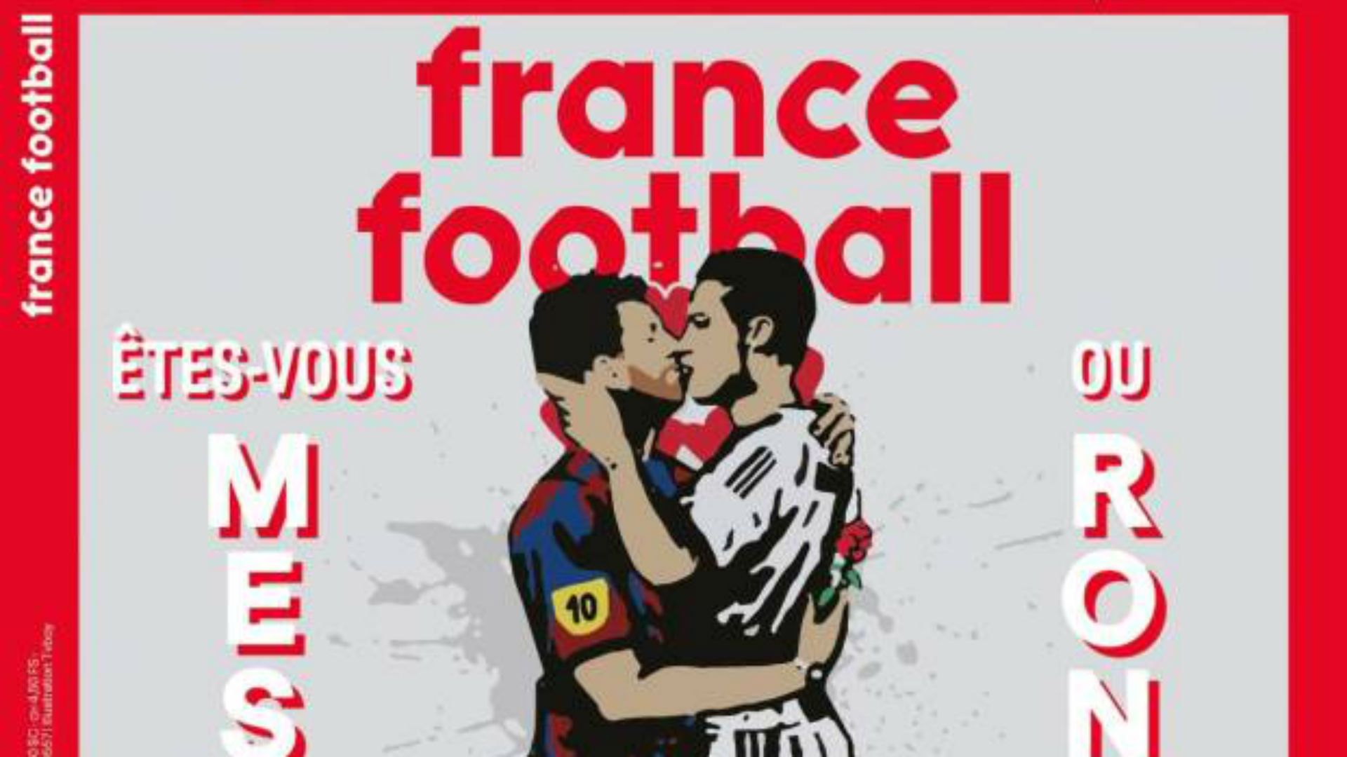 El beso de Messi y Cristiano en la última portada de France Football |  Goal.com Chile