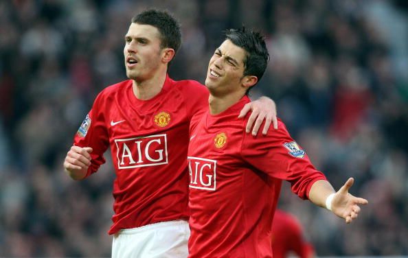 Michael Carrick Cristiano Ronaldo Manchester United
