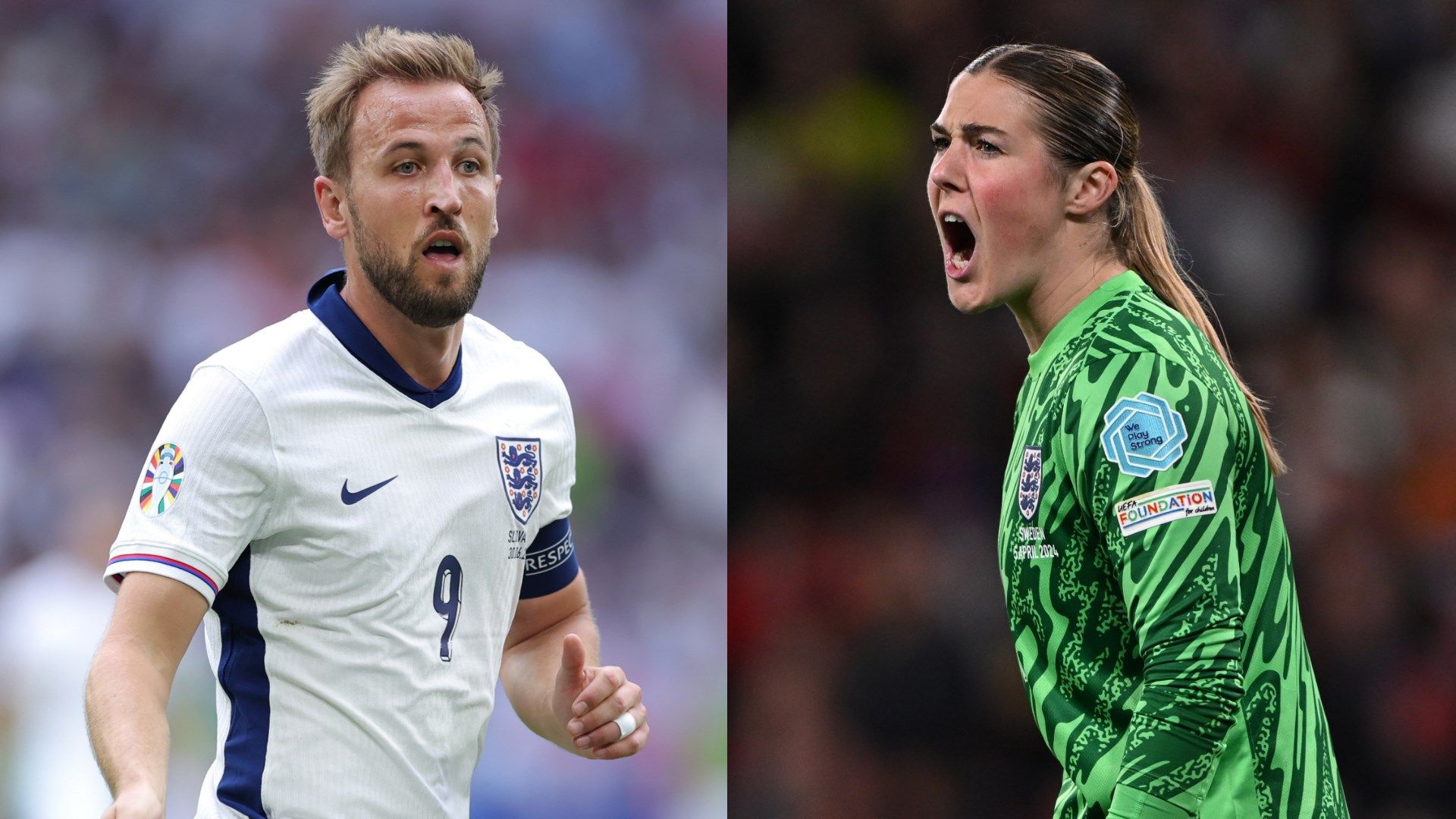Harry Kane Mary Earps England split