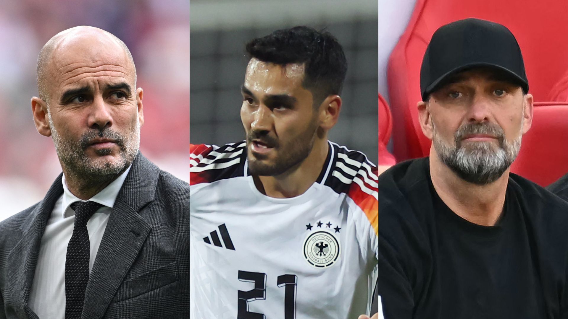 GFX Pep Guardiola Ilkay Gundogan Jurgen Klopp