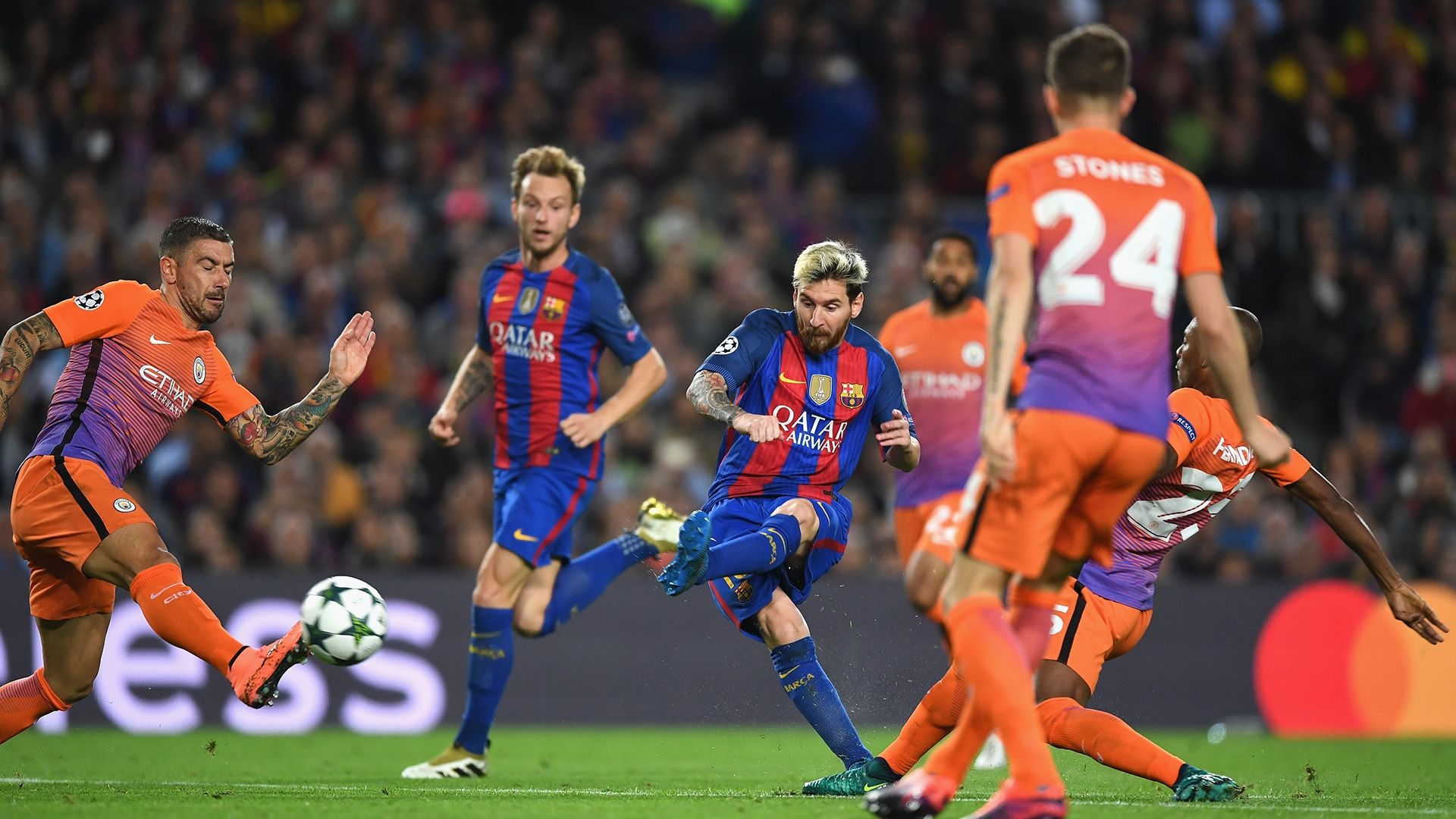 Lionel Messi Barcelona Manchester City Champions League 19102016