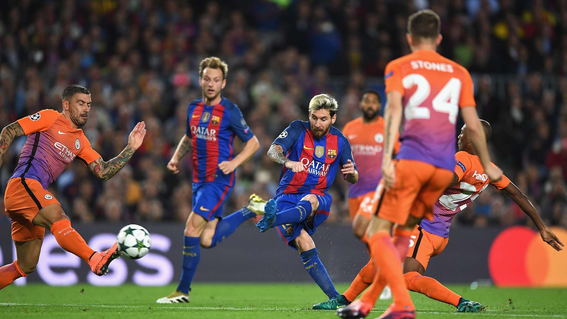Lionel Messi Barcelona Manchester City Champions League 19102016