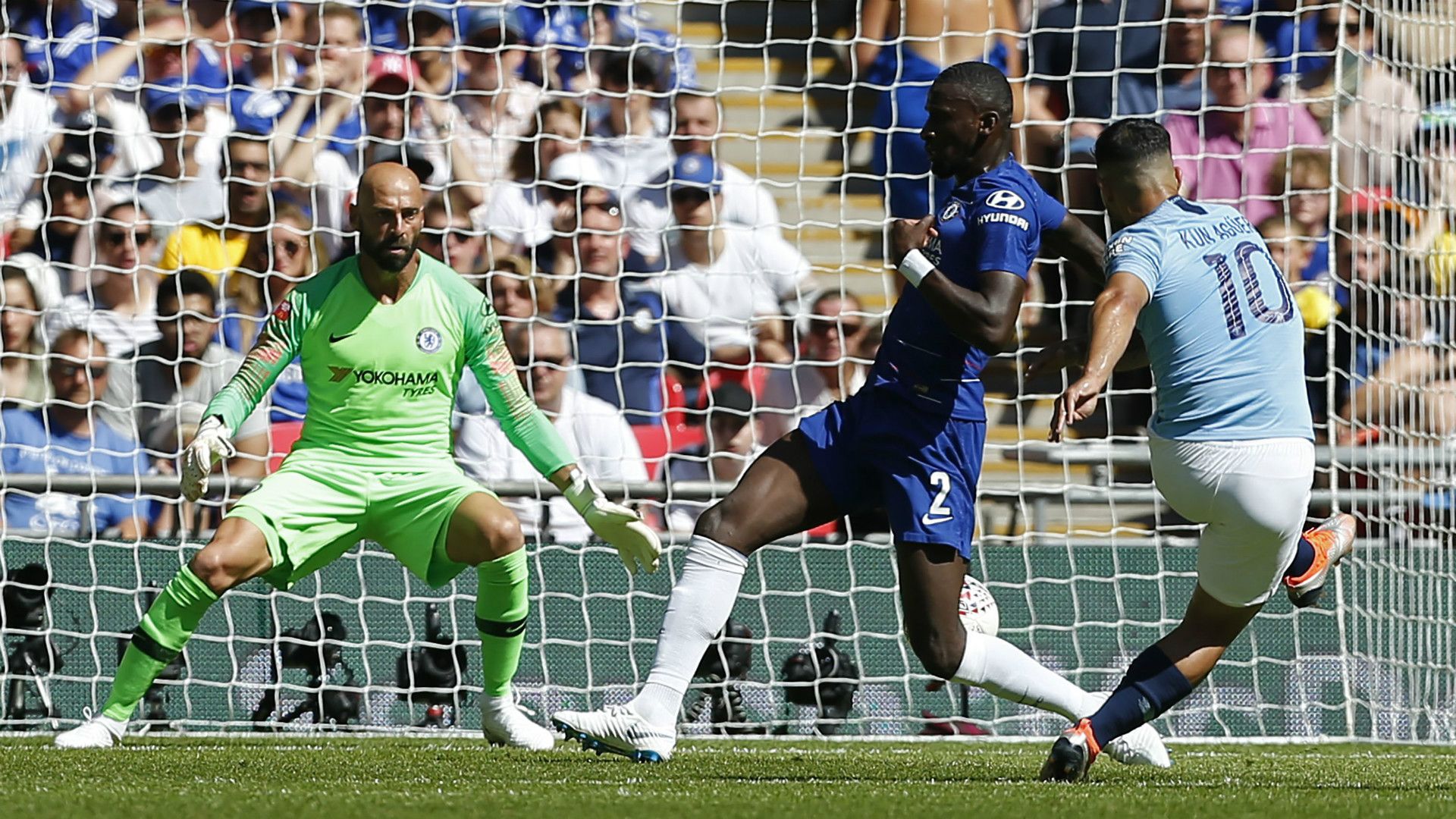 Sergio Aguero Chelsea Manchester City Community Shield 2018