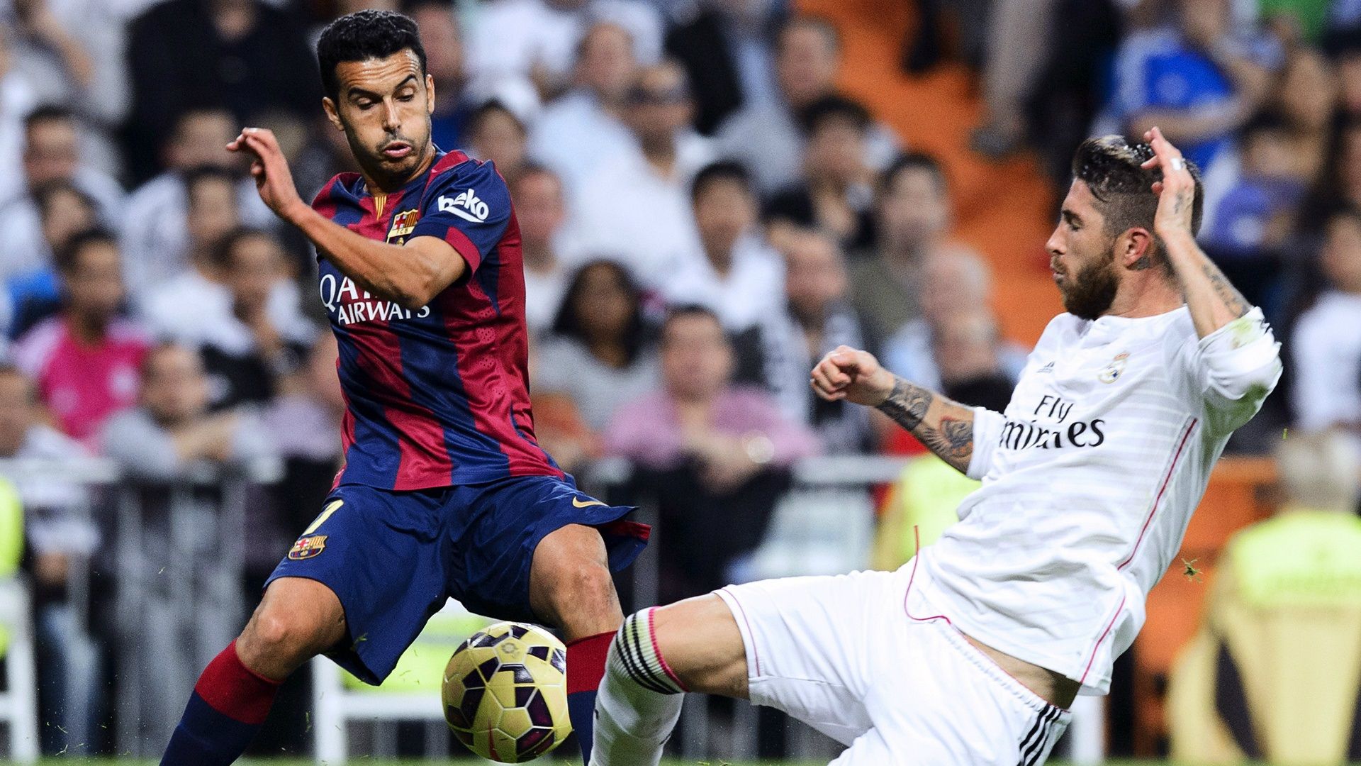 Pedro Rodríguez Sergio Ramos Real Madrid Barcelona El Clasico La Liga 10252014