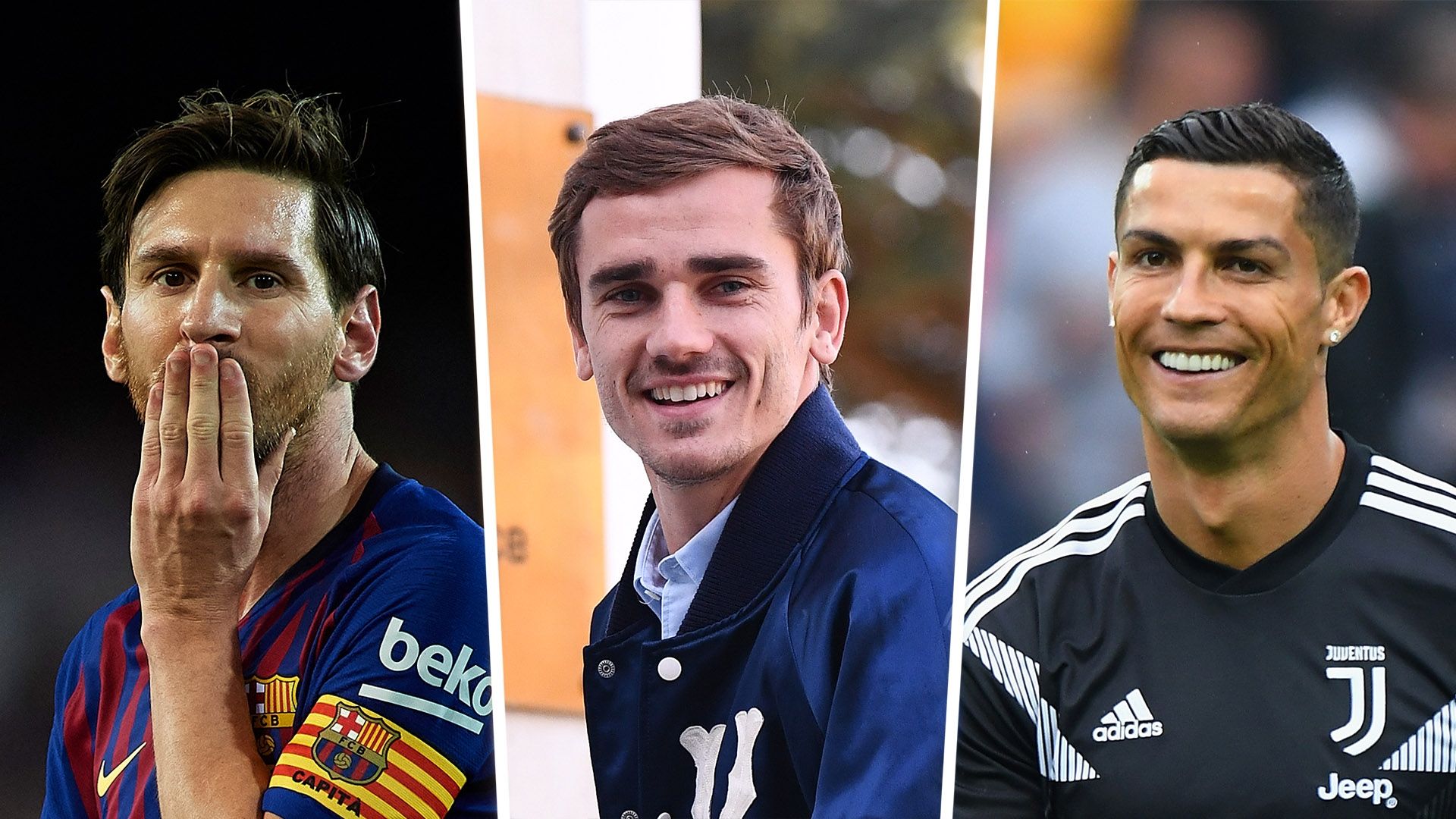 Lionel Messi Antoine Griezmann Cristiano Ronaldo GFX