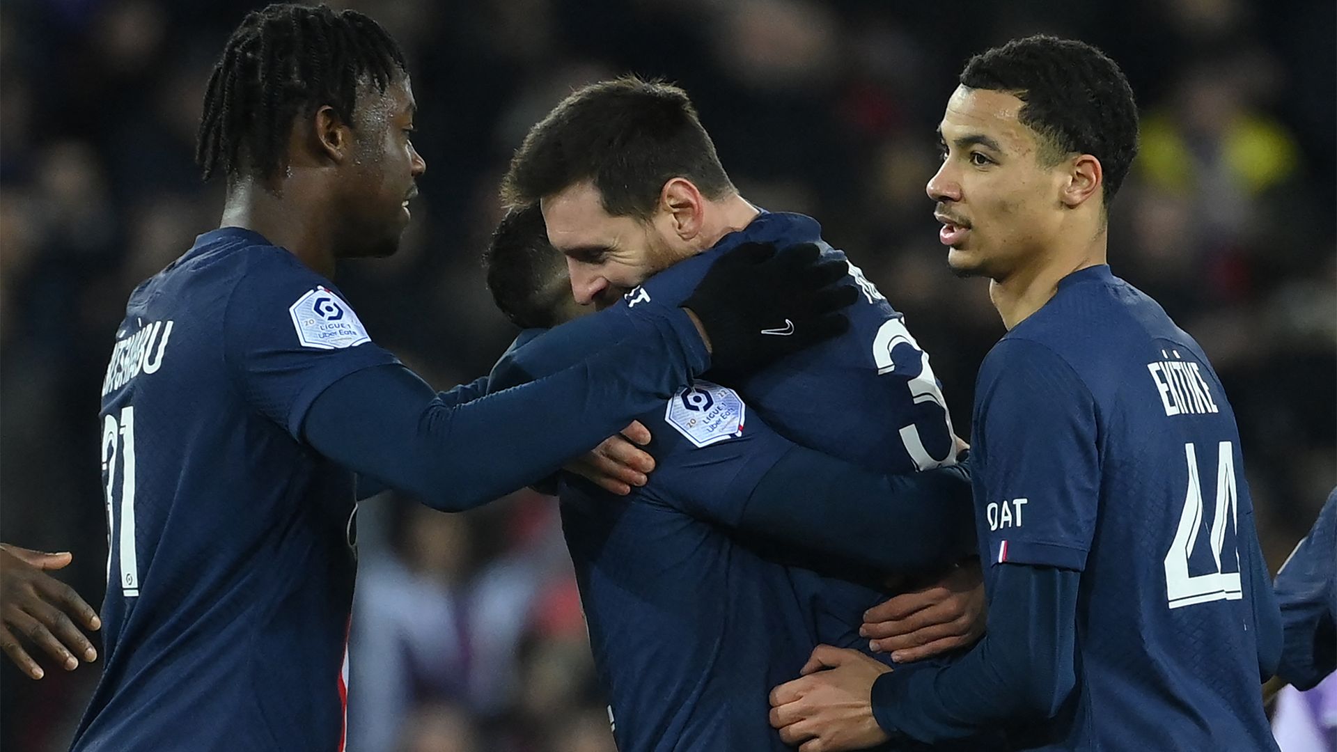 Lionel Messi celebrate Ligue 1 PSG Toulouse 2022-23